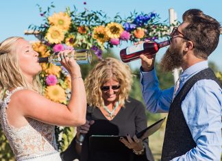 Perfect Pairings: Couples Who Met Thanks to Michigan’s Wine Scene At their winery wedding ceremony, Britta Dennis and Matt Killman each drank a wine the other had made to symbolize their union.